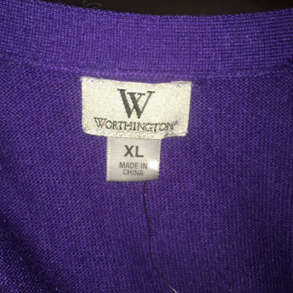 Purple Button Up Cardigan - Picture 2 of 3